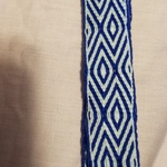 LIght and Dark blue tablet woven band