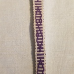 Grey and purple inkle woven band